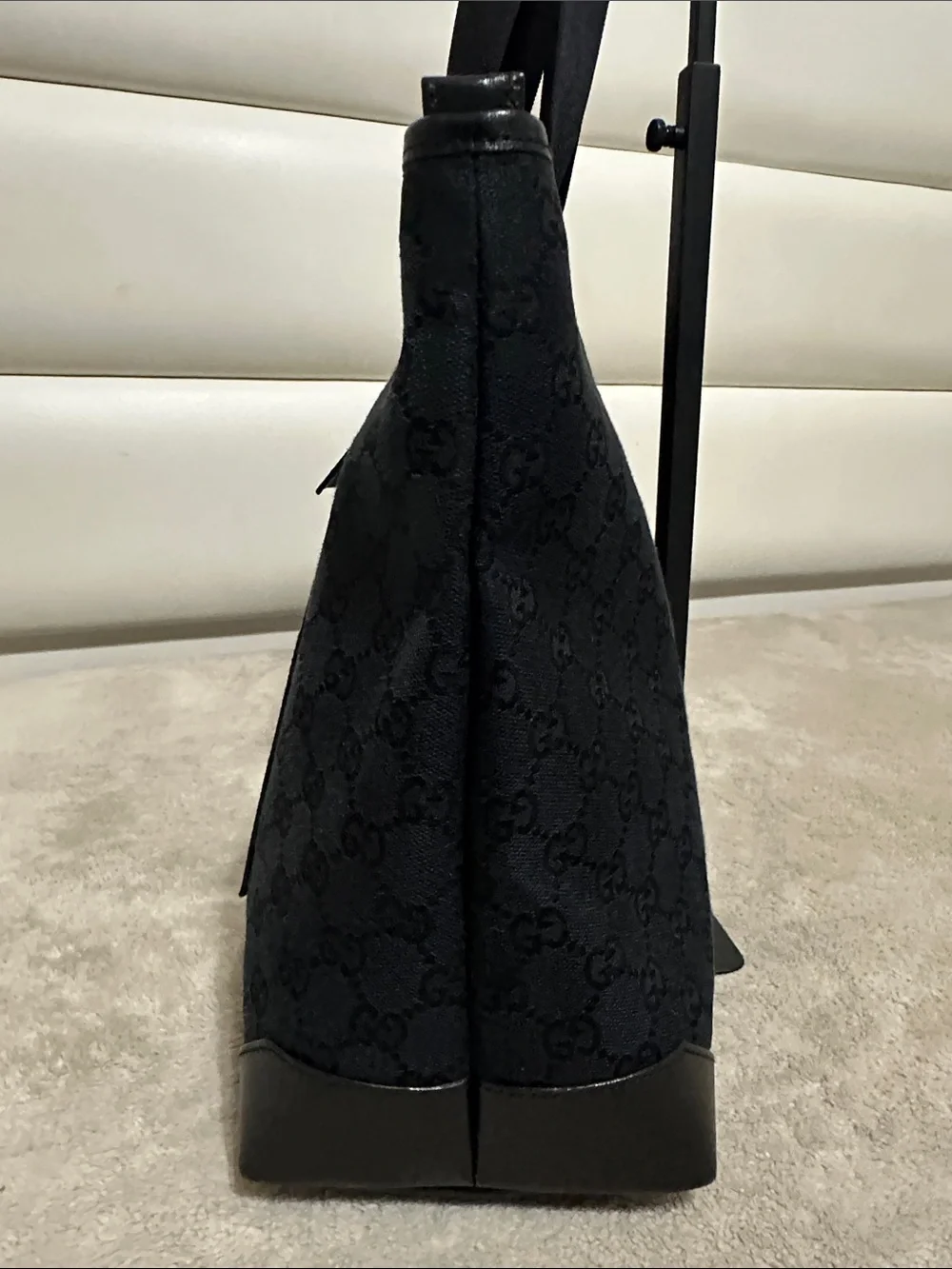 Gucci Black GG Shoulder Tote